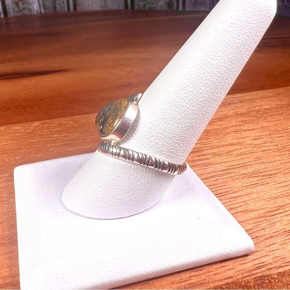 Indian Blanket Jasper Ring Solid Sterling Silver … - image 3